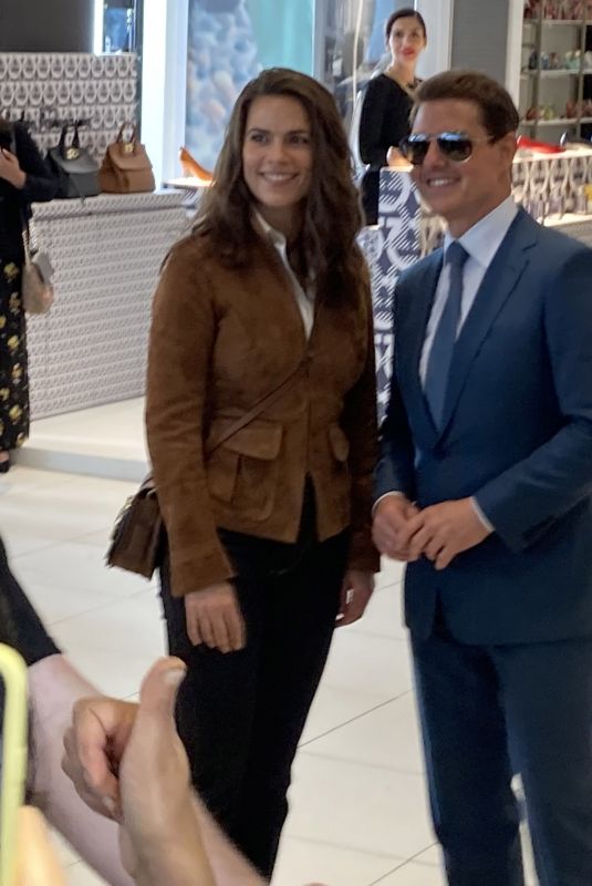 HAYLEY ATWELL and Tom Cruise on the Set as Mission Impossible 7 in in Brimingham 08/22/2021