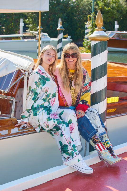 HEIDI and LENI KLUM Arrives at Hotel Excelsior in Venice 08/27/2021