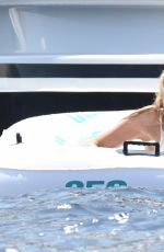 HEIDI and LENI KLUM in Bikinis at a Yacht in Capri 07/31/2021