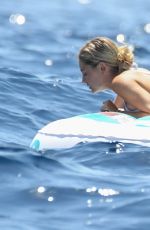 HEIDI and LENI KLUM in Bikinis at a Yacht in Capri 07/31/2021