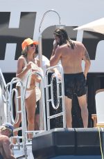 HEIDI and LENI KLUM in Bikinis at a Yacht in Capri 07/31/2021