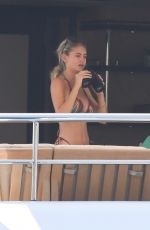 HEIDI and LENI KLUM in Bikinis at a Yacht in Capri 07/31/2021