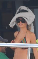 HEIDI and LENI KLUM in Bikinis at a Yacht in Capri 07/31/2021