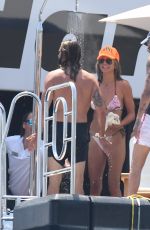 HEIDI and LENI KLUM in Bikinis at a Yacht in Capri 07/31/2021