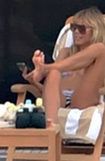 HEIDI KLUM in Bikini at a Boat in Capri 08/03/2021
