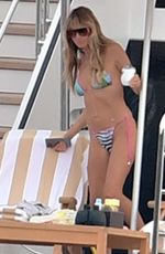 HEIDI KLUM in Bikini at a Boat in Capri 08/03/2021