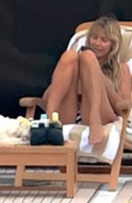 HEIDI KLUM in Bikini at a Boat in Capri 08/03/2021