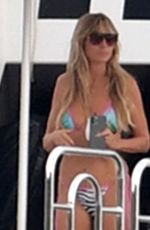 HEIDI KLUM in Bikini at a Boat in Capri 08/03/2021