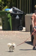 HEIDI MONTAG Out with Her Dog in Los Angeles 08/17/2021