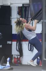 HILARY DUFF at Workout Session at a Gym in Los Angeles 08/06/2021