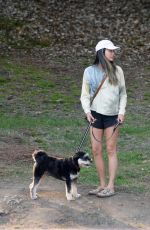 JAMIE CHUNG Out with her Dog in Los Angeles 08/24/2021