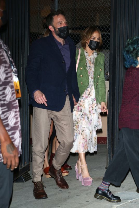 JENNIFER LOPEZ and Ben Affleck Night Out in Hollywood 08/20/2021