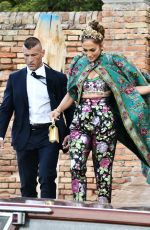 JENNIFER LOPEZ Arrives at The Parade in Piazza San Marco 08/29/2021
