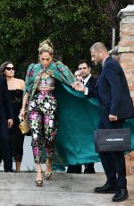 JENNIFER LOPEZ Arrives at The Parade in Piazza San Marco 08/29/2021