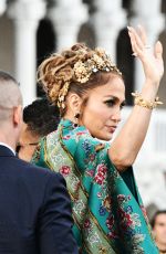 JENNIFER LOPEZ Arrives at The Parade in Piazza San Marco 08/29/2021