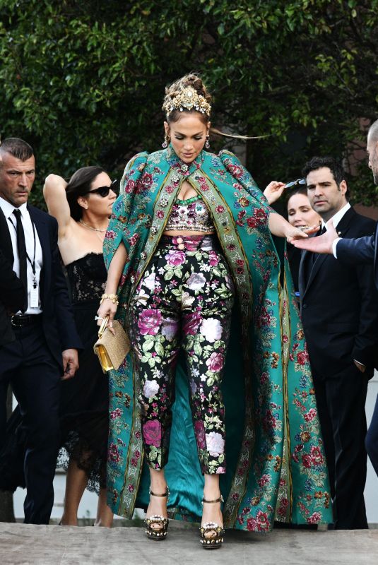 JENNIFER LOPEZ Arrives at The Parade in Piazza San Marco 08/29/2021