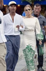 JENNIFER LOPEZ at Ristorante Puny in Portofino 07/31/2021