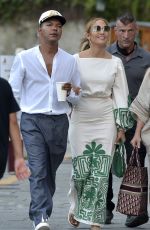 JENNIFER LOPEZ at Ristorante Puny in Portofino 07/31/2021