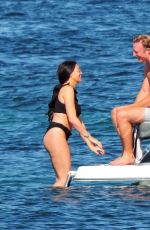 JESSICA WRIGHT in Bikini and William Lee-Kemp Out in Palma De Mallorca 07/29/2021