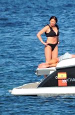 JESSICA WRIGHT in Bikini and William Lee-Kemp Out in Palma De Mallorca 07/29/2021