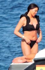 JESSICA WRIGHT in Bikini and William Lee-Kemp Out in Palma De Mallorca 07/29/2021