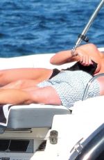 JESSICA WRIGHT in Bikini and William Lee-Kemp Out in Palma De Mallorca 07/29/2021