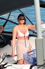 JESSICA WRIGHT in Bikini at a Boat in Palma De Mallorca 07/31/2021