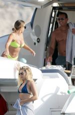 JESSIE JAMES and MELANIE COLLINS in Bikinis with Alex Rodriguez on Vacation in Ibiza 07/29/2021