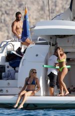 JESSIE JAMES and MELANIE COLLINS in Bikinis with Alex Rodriguez on Vacation in Ibiza 07/29/2021