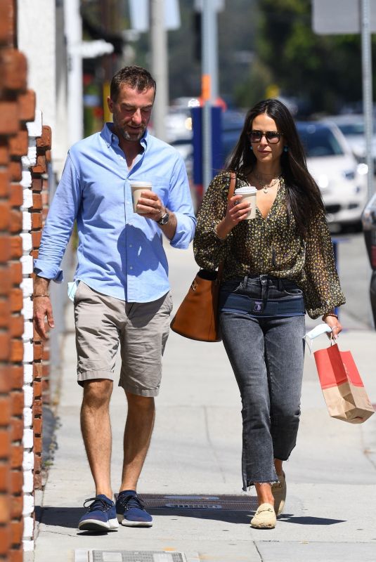 JORDANA BREWSTER and Mason Morfit at Brentwood Country Mart 08/04/2021