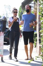 JORDANA BREWSTER and Mason Morfit Out in Brentwood 08/26/2021