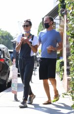JORDANA BREWSTER and Mason Morfit Out in Brentwood 08/26/2021