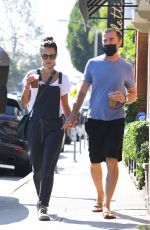 JORDANA BREWSTER and Mason Morfit Out in Brentwood 08/26/2021
