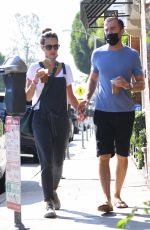 JORDANA BREWSTER and Mason Morfit Out in Brentwood 08/26/2021