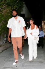 JORDYN WOODS and Karl Anthony Towns  at Matsuhisa in Beverly Hills 08/02/2021