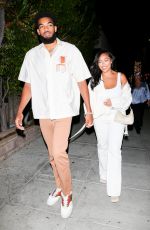 JORDYN WOODS and Karl Anthony Towns  at Matsuhisa in Beverly Hills 08/02/2021