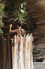 JOSIE CANSECO Arrives at a Private Party in Tulum 08/04/2021