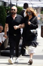 JULIA ROBERTS Out with Hairstylist Serge Normant in New York 08/07/2021