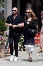 JULIA ROBERTS Out with Hairstylist Serge Normant in New York 08/07/2021
