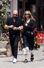 JULIA ROBERTS Out with Hairstylist Serge Normant in New York 08/07/2021