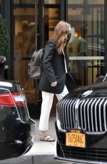 JULIANNE MOORE Leaves Her Hotel in New York 08/25/2021