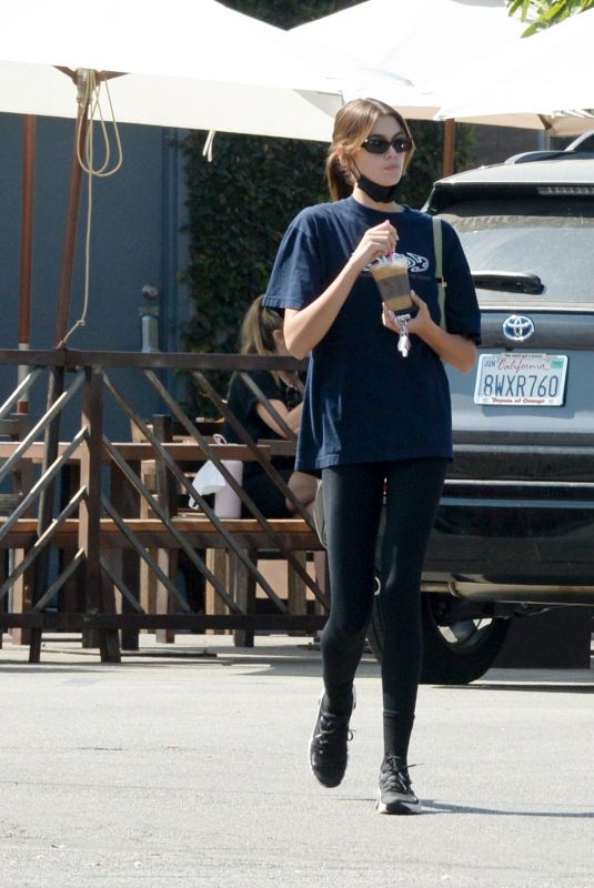 KAIA GERBER Out for Coffee in Los Angeles 08/09/2021