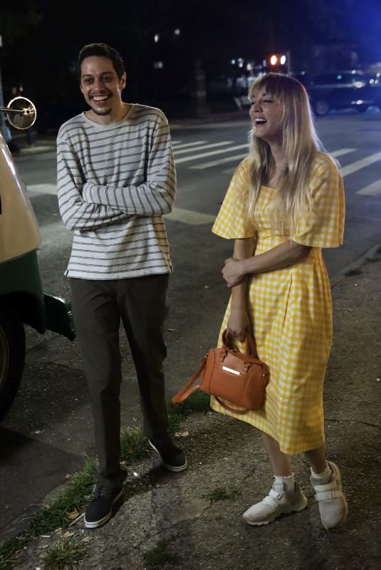KALEY CUOCO and Pete Davidson on the Set of Meet Cute in New York 08/08/2021