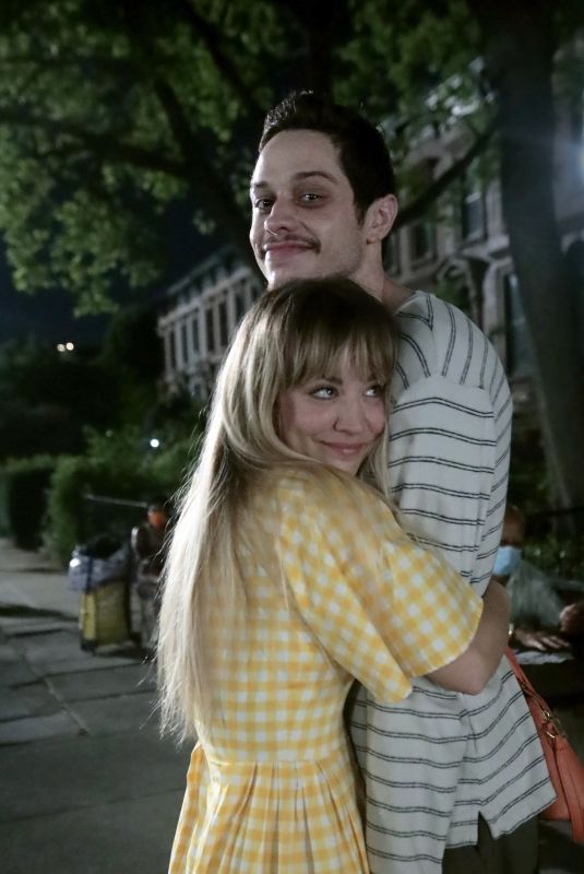 KALEY CUOCO and Pete Davidson on the Set of Meet Cute in New York 08/15/2021