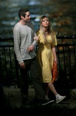 KALEY CUOCO and Pete Davidson on the Set of Meet Cute in Queens 08/24/2021