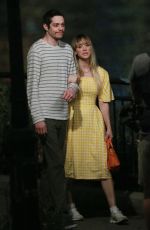 KALEY CUOCO and Pete Davidson on the Set of Meet Cute in Queens 08/24/2021