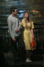KALEY CUOCO and Pete Davidson on the Set of Meet Cute in Queens 08/24/2021