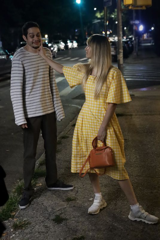 KALEY CUOCO on the Set of Meet Cute in New York 08/09/2021