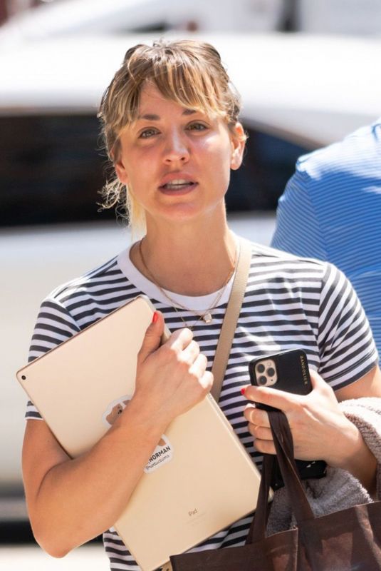 KALEY CUOCO on the Set of Meet Cute in New York 08/11/2021