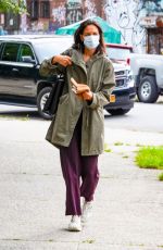 KATIE HOLMES Out for a Morning Walk in New York 08/20/2021